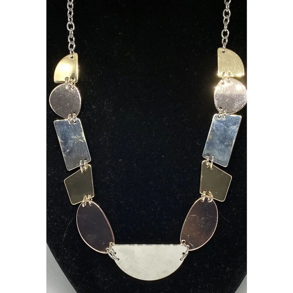 Alfani Tri-Tone Sculptural Statement Necklace, 20" + 3" Extender MSRP $44 CP412